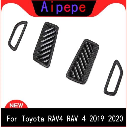For Toyota RAV4 2019 2020 Car Interior Front Upper Air Vent Outlet Cover Trim 4pcs ABS Plastic Auto Accessories