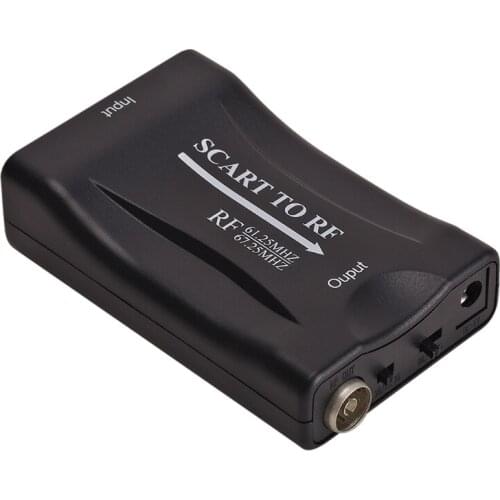SCART to RF Video Converter Adapter Supports RF67.25Mhz 61.25Mhz Output
