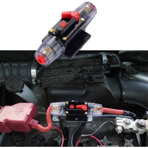 12V Car Truck Circuit Breaker Fuse Holder Audio Amplifier AGU Style Stereo Amplifier Refit 60A 80A 100A For Car Kia SUV