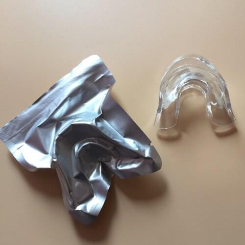 Free Shipping 100 pcs/lot Pre-loaded non peroxide gel Teeth Whitening mouth tray Gel Prefilled Mouth Tray