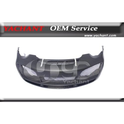 Portion Carbon Fiber FRP Fiber Glass TA Style Front Bumper with CF Carbon Lip Fit For 2009-2011 911 997