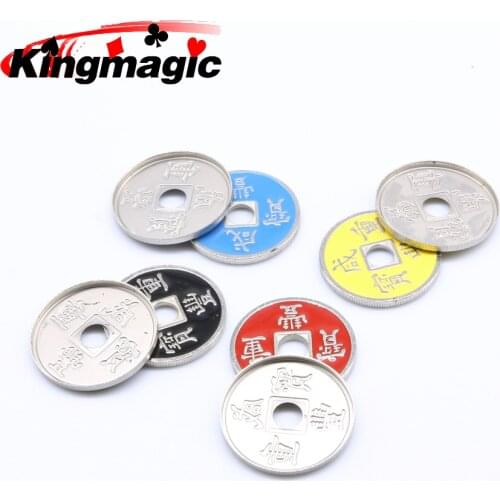 Chinese Coin Magic Tricks One Coin Plus a Shell without Instruction Magician Trick Gimmick Close Up Mentalism Magic Props