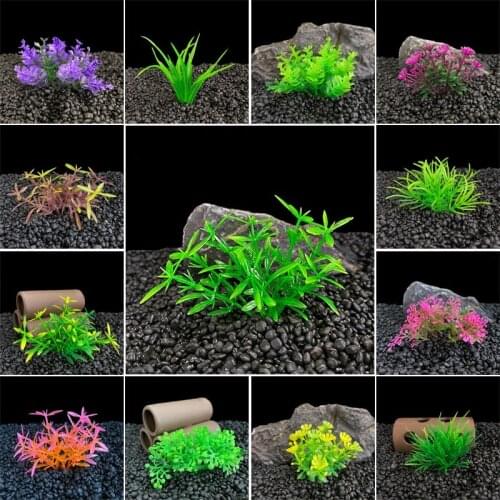 Simulation Artificial Plants Aquarium Water Weeds Ornament Green Aquatic Grass Plant Fish Tank Underwater Landscapes Mini
