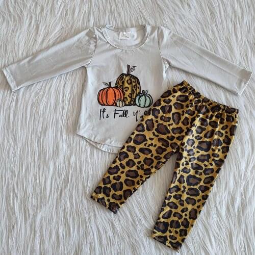 Hot sale baby girls clothes cute Halloween pumpkin outfits toddler baby girls designer clothes set boutique girl clothes fall