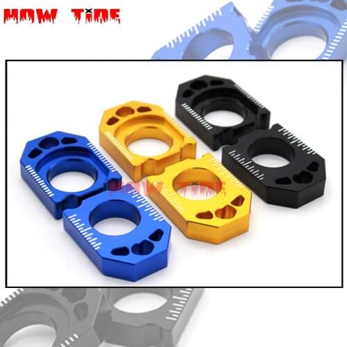 Motorcycle CNC Hhigh Quality Gold Axle Block Chain Adjuster For Suzuki RMZ250 2004-2016 RMZ450 2005-2016 RMX450Z 2010-2015