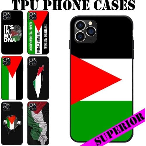 For REDMI 5 6 7 8 T A K20 30 S2 NOTE PRO PLUS Palestine National Flag Coat Of Arms Map Soft TPU Phone Back Cases