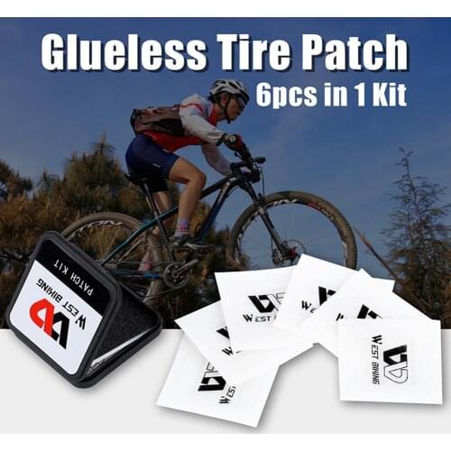 Tire Patch Repair Kit Bicycle Stickers Glue Free Compact Portable Good Air Tightness Strong Sticking Tire Patch Kit For Bicycles