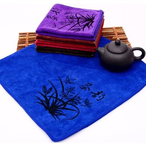 New Print Microfiber Towel Small Kitchen Hand Towels Quick Drying Multi-Function Handkerchief 8Pcs/Lot