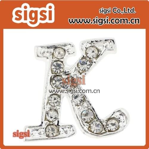 New style rhinestone letter brooch crystal letter K brooch jewelry