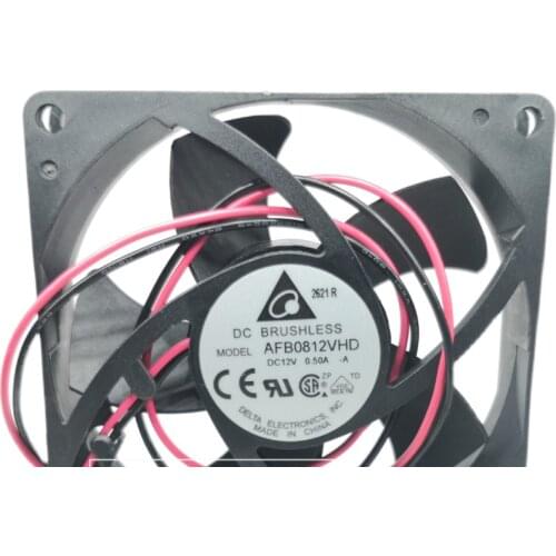 Original Delta 80*80*25mm 8cm cooling fan AFB0812VHD 12V 0.3A 3wires