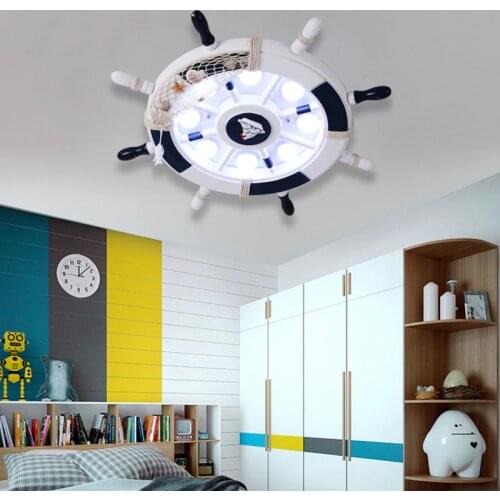 Sea Ocean Boat Rudder Girls Boys Kids Ceiling Light Lamp Children Room Ceiling Light For Kids Room Bedroom Nursery Led Lighting