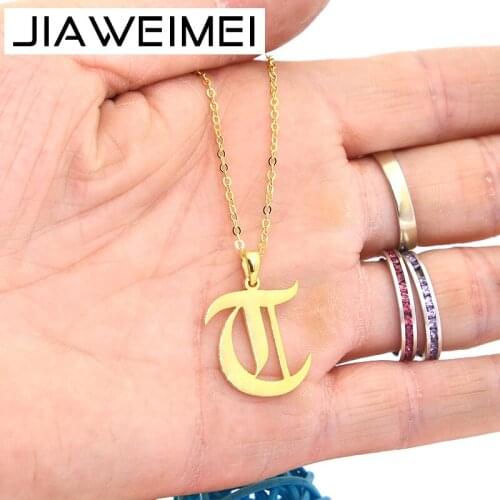 Gold Plated Silver 925 Sterling Old English Jewelry Personalized 1 Initial Necklace Custom Any Letter Bridesmaid Christmas