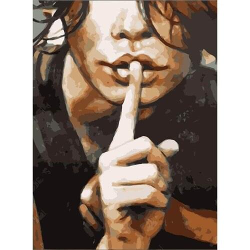 Paints By Numbers Figure Fingertip Beauty DIY Pictures Oil Painting By Numbers Set Gift Coloring By Numbers Canvas Wall Set