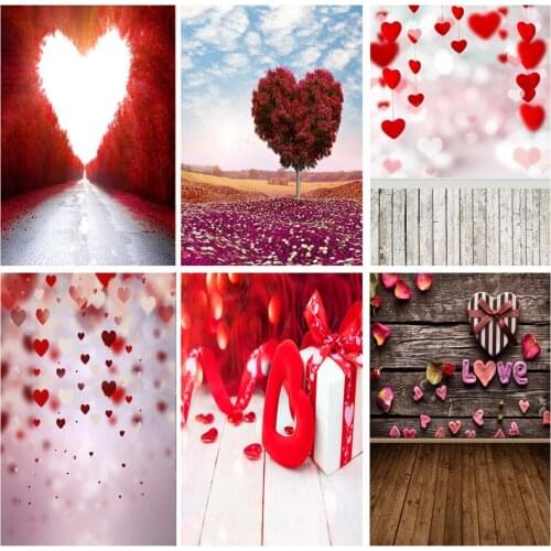 SHENGYONGBAO Art Fabric Valentine Day Photography Backdrops Prop Love Heart Rose Floor Photo Studio Background 1911 CXZM-35