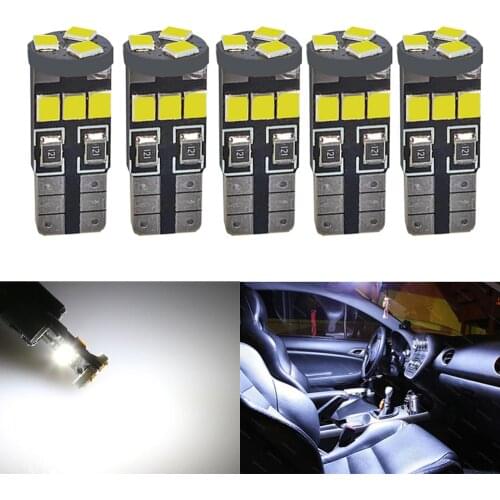 VANSSI 5pcs 168 2825 194 T10 W5W LED Bulbs for Car Interior Dome Map Trunk Cargo License Plate Lights Bulbs DC12V 6000k White