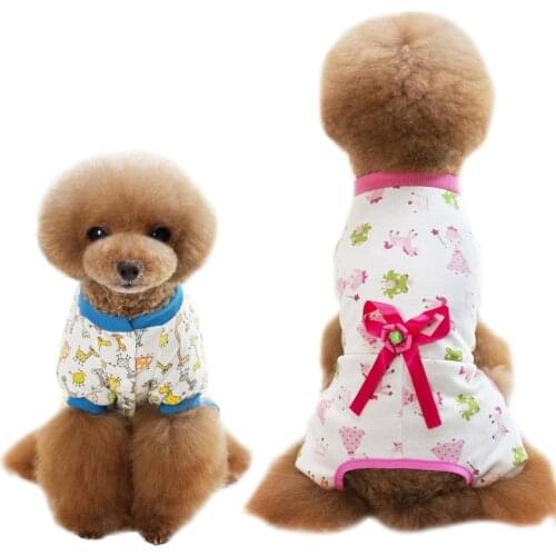 Cartoon Print Pet Dog Clothes Summer Spring Dog Coat Jacket for Small Dogs Chihuahua French Bulldog Teddy Costume Pets Clothing