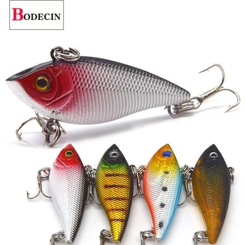Vibrator Hard Fishing Lure 3D VIB Wobbler Winter 4PCS Ice Fishing Tackle Sinking Vibration Laser Artificial Baits China Bass Set