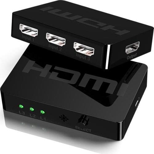 HDMI Video Switch Box Switcher HDMI Splitter 3 input 1 output Port Hub for DVD HDTV TV Box PS4