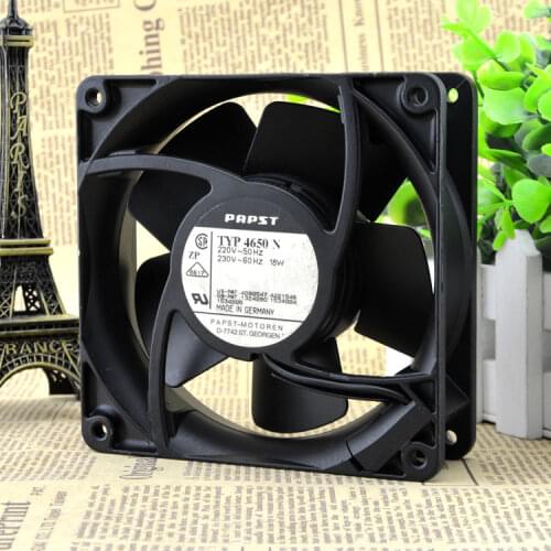 Germany imported TYP4650 N 12038 230V 18W120 x 120 x 38mm high temperature metal fan