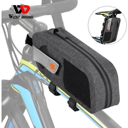 WEST BIKING MTB Bike Rear Seat Tail Bag Waterproof Cycling Rear Bag With Water Bottle Pocket Bike Accessories Bicycle Saddle Bag