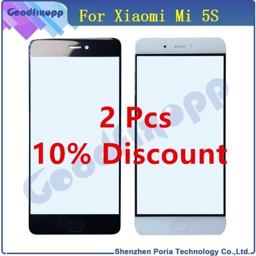 Front Outer Glass Lens For Xiaomi Mi 5S Touch screen Front Glass Cover For Xiaomi Mi 5S Replacement Part Mi 5S Outer Glass Lens