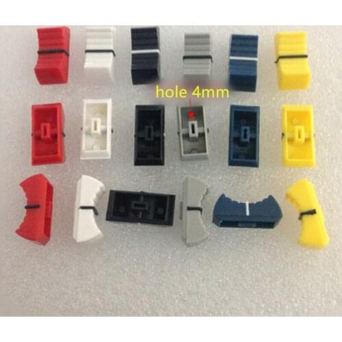 300pcs/lot L24mm W11mm H10mm mixer fader cap 4mm hole direct sliding potentiometer fader knob / disc player knob wide mouth