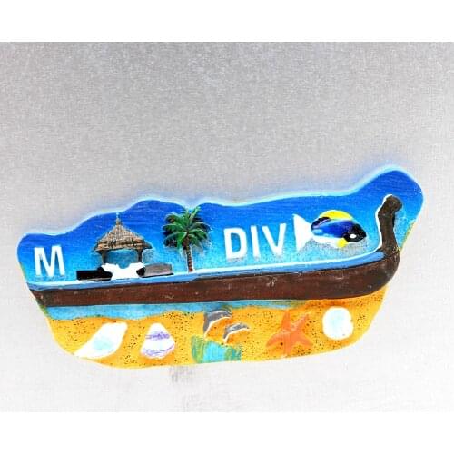 Maldives Doni ship 3D magnetic refrigerator paste home decoration world tourism souvenir Maldives Collection Gift fridge magnets