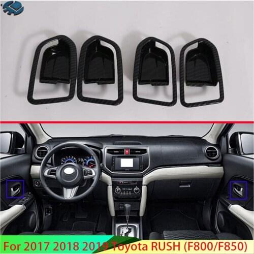 For 2017 2018 2019 Toyota RUSH (F800/F850) Car Accessories Inner Door Handle Cover Catch Bowl Trim Insert Bezel Frame Garnish