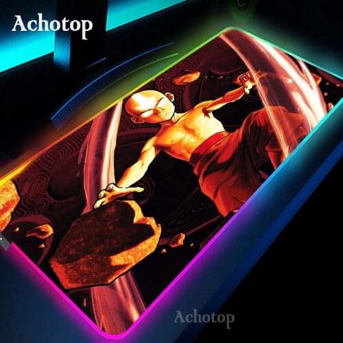 Avatar the Last Airbender RGB Mouse Pad Gaming Mouse Pad Computer Large Mousepad PC Gamer Mouse Pads Mause Carpet 90x40 Desk Mat