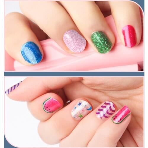Safe Nial Machine and Manicure Stickers Hand DIY Nail Paste Girls Birthday