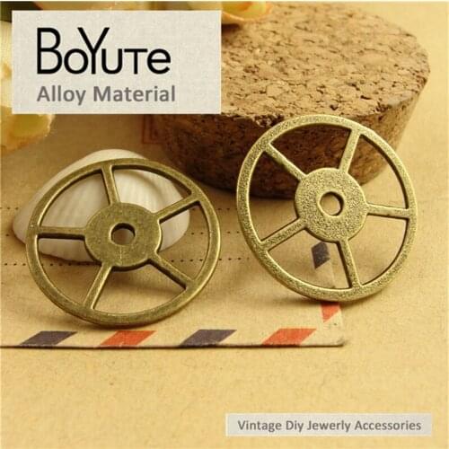 BoYuTe (50 Pieces/Lot) 19MM Antique Bronze Plated Metal Gears Charms for Jewelry Making Diy Steampunk Gear Pendant Charms