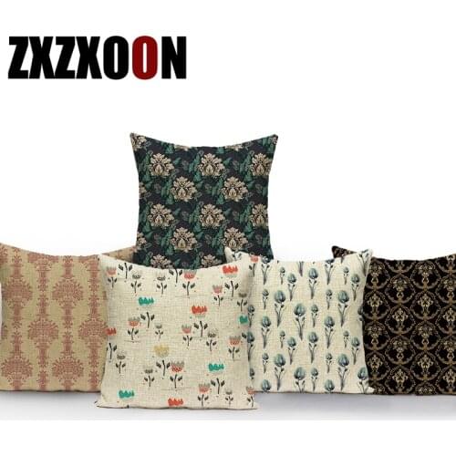 Polyester Decorative Pillows Case Flower Floral Mandala Square Pillow Cushion Cover for Living Room Almofadas Pillow Cover