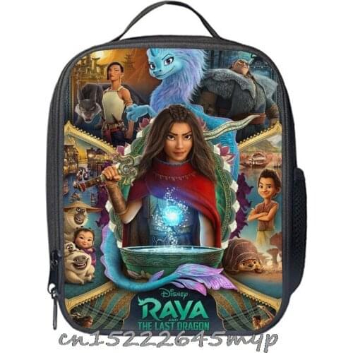 Children fashion 3D Raya and The Last Dragon lunch bag thermal insulated bag travel casual insulated picnic bag thermo food kids