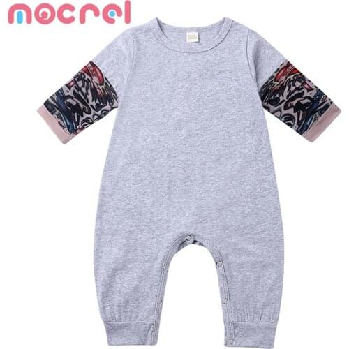 Childrens Clothes And Neonatal Long Sleeve Tattoo Conjoined Clothes Baby Climb Clothes Clothes Take Arm Rompers
