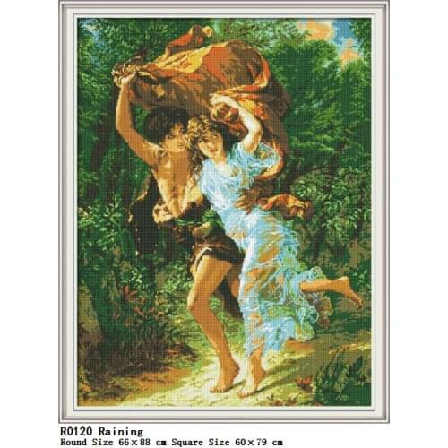 Running lovers 5D DIY Diamond Painting Character Home Cross Ctitch Kit Wall Sticker Full drilling Embroidery