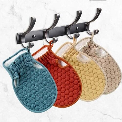 Double-sided Use Bath Wipe Skin Exfoliating SPA Massage Washcloth Honeycomb Bath Shower Gloves Body Scrubber Glove
