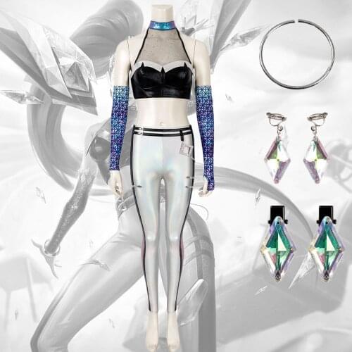 LOL KDA 2020 S10 Kaisa Cosplay Costume Kaisa Top Pants Full Set Cosplay Custom Made for Unisex