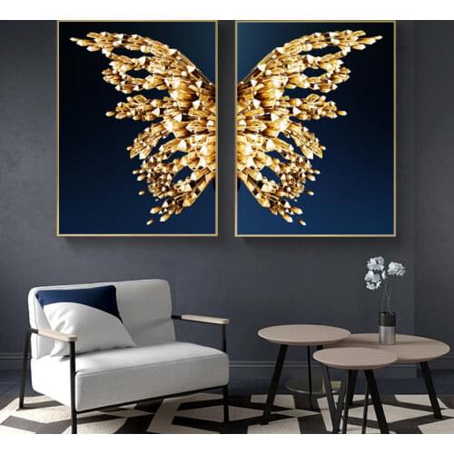 Butterfly Wings Abstract Canvas Poster Scandinavian Wall Art Poster Print Minimalist Nordic Decoration Picture Living Room Decor