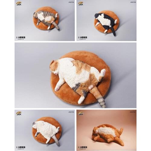 JXK 1/6 Lethargic Cat Model Simulation Cute Pet Animal Figure Collector Decor Kid Gift Toy Handmade Oenaments Adults Kids Gift
