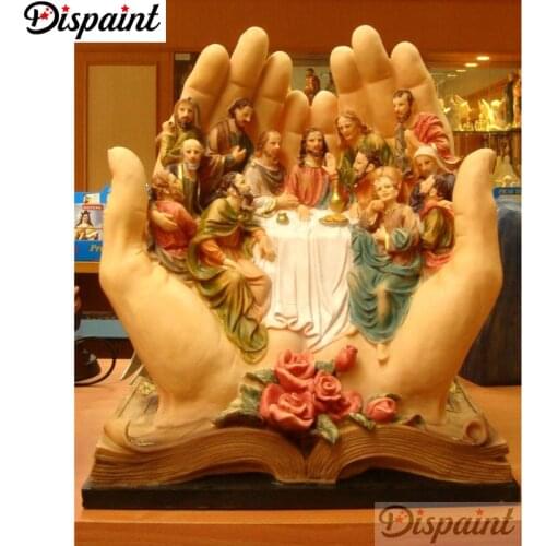 Dispaint Full Square/Round Drill 5D DIY Diamond Painting "Religious Jesus" Embroidery Cross Stitch 3D Home Decor A11161