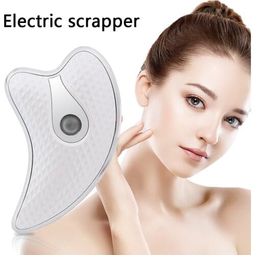 Face Scraping Massager Electric Scraping USB Rechargeable Facial Plate Body Massage Face Lift Winkle Remover Guasha Slimming
