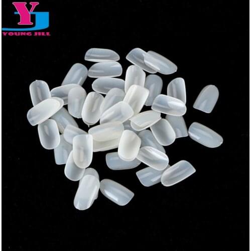 500PCS Oval Round Style Acrylic UV Gel false Nail Art Tips Full Cover Fake Artificial Nails Tip Decorations Stickers Beauty Tool