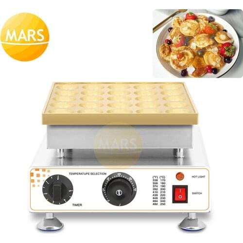 Commercial Mini Pancake Machine 25 Holes Non Stick Pancake Maker Poffertjes Pan Grill Mini Dutch Waffle Maker Dorayaki Machine