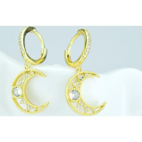 Romantic crystal dolphin earrings womens accessories shiny cubic zirconia fashion swing earrings party jewelry marine life