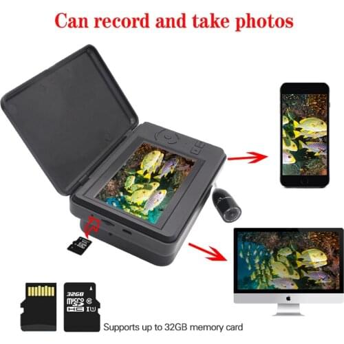 Fishfinder HD Anchor Fish Ice Fishing with Video Underwater Ice Carp Fishing Camera 4.3-inch Display 140 Degree Wide Angle Lens