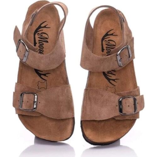 2020 New Brand Slippers Orthopedic Leather Women Sandal Open Toe Flat Casual Slides Summer Outdoor Beach Female Flip Flops