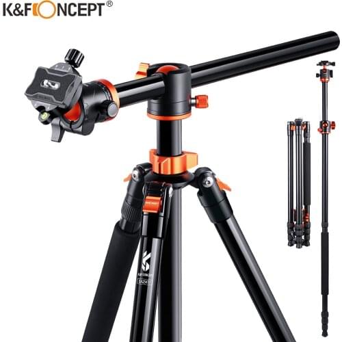 K&F Concept SA254T1 93 Inch Camera Tripod 4 Section Aluminium Detachable Tripod with 360 Degree Ball Head Quick Release Plate