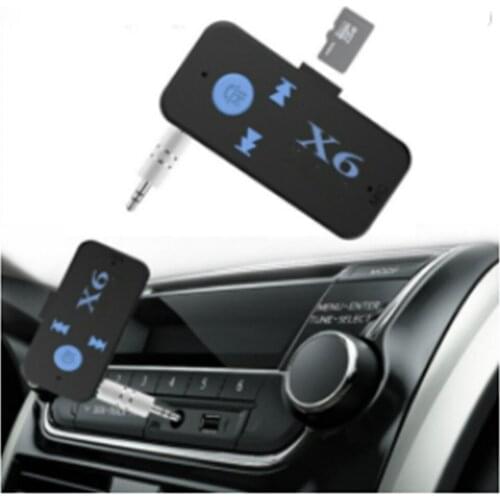 ​X6 Universal Bluetooth-compatible Receiver V4.1 Support TF Card Handfree Call Music Player Phone Car AUX In/ 3.5mm Audio Stereo