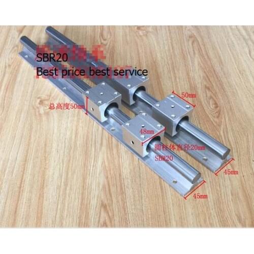 High quality SBR20 guide 2pcs +4pcs SBR20UU slider 400mm