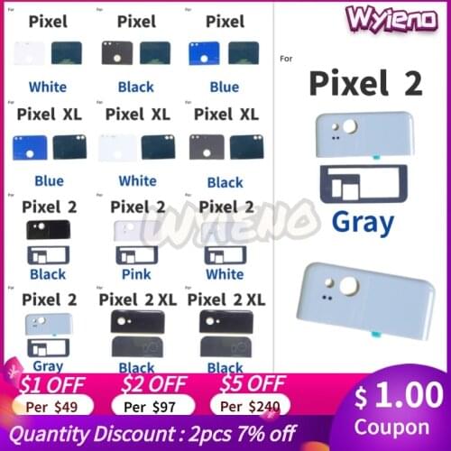 Wyieno Back Cover Glass Housing Case For Google Pixel 5.0" XL 2 2XL 6.0 Back Camera Lens Cover Replacement parts + Tracking